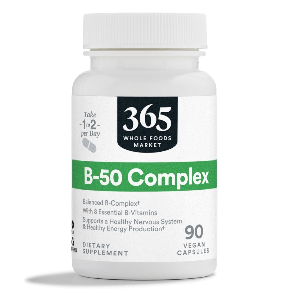365 af Whole Foods Market, Vitamin B- 50 Complex, Vegan, 90 Kapsler