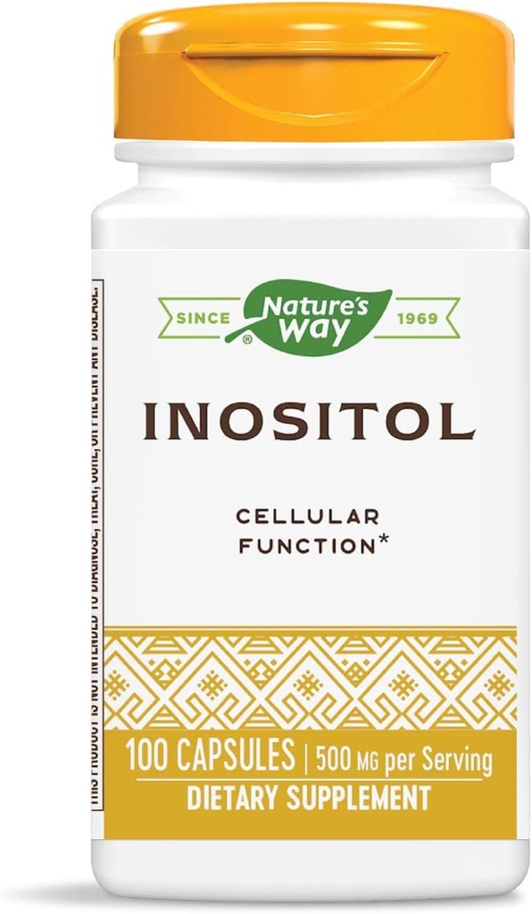 Nature 's Way Inositol, 500 mg per portion, 100 kapsler