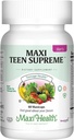 Teen Vitaminer til piger 12- 17 - Teen Multivitamin Supreme med D3, Jern, Calcium, Biotin, fordøjelsesenzymer - Teenager Girl Multi Vitaminer til energi, Immun & Mood Support - 60 Greve