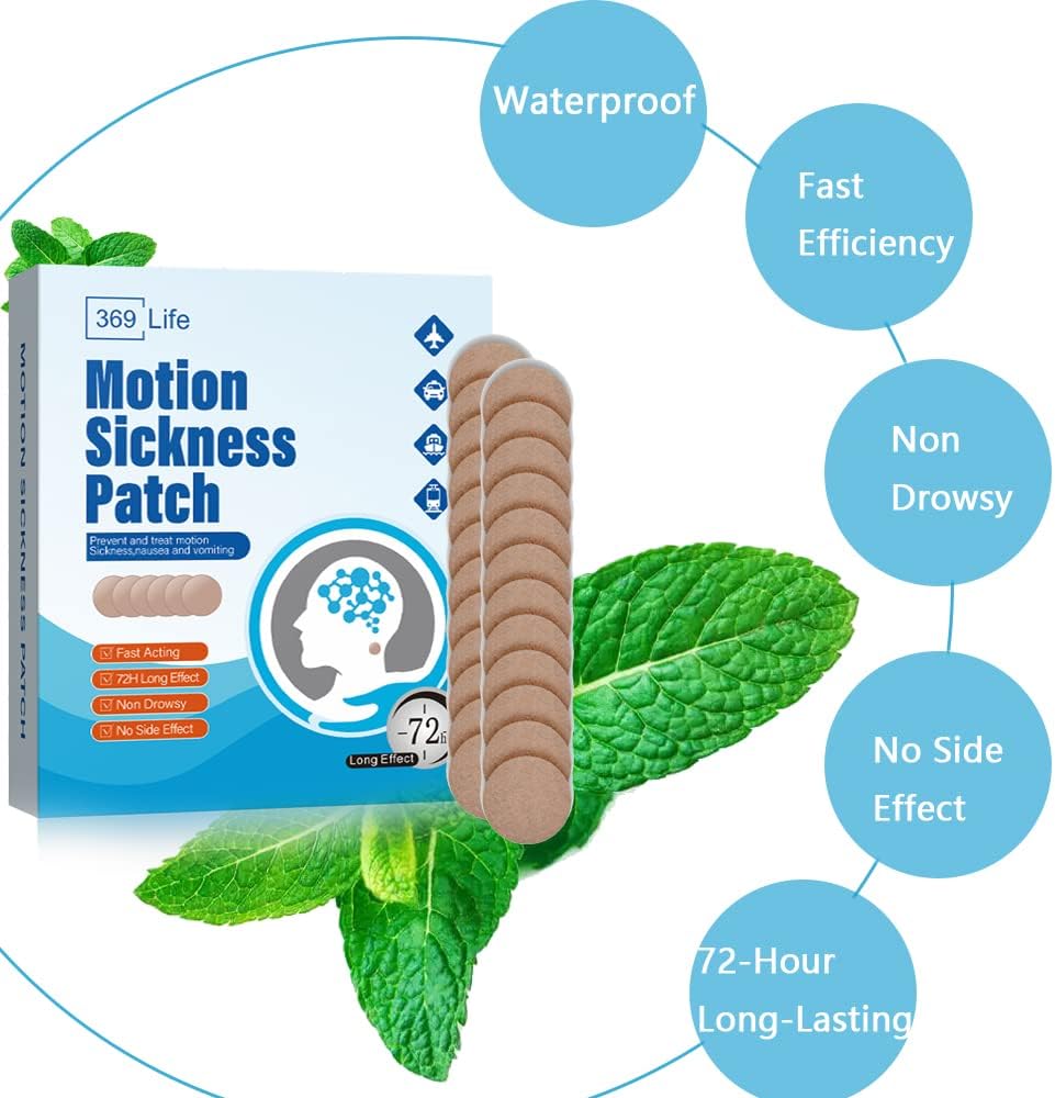 Motion Sygdom Patches, Sea Sygdom Patch for Cruise - voksne og børn ((20 greve - pakke med 1))
