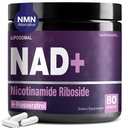 NAD Supplement - Nicotinamid Riboside Resveratrol 900mg, Liposomal NAD Supplement for kvinder og mænd, NAD Plus Pure Organic