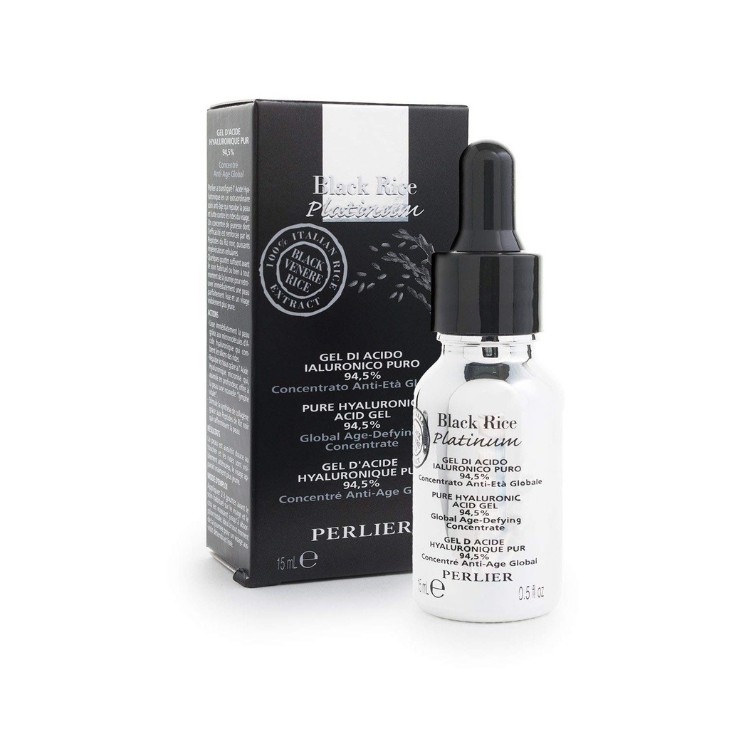 Perlier Black Rice Platinum 94,5% Pure Hyaluronsyre, 0,5 fl. oz.