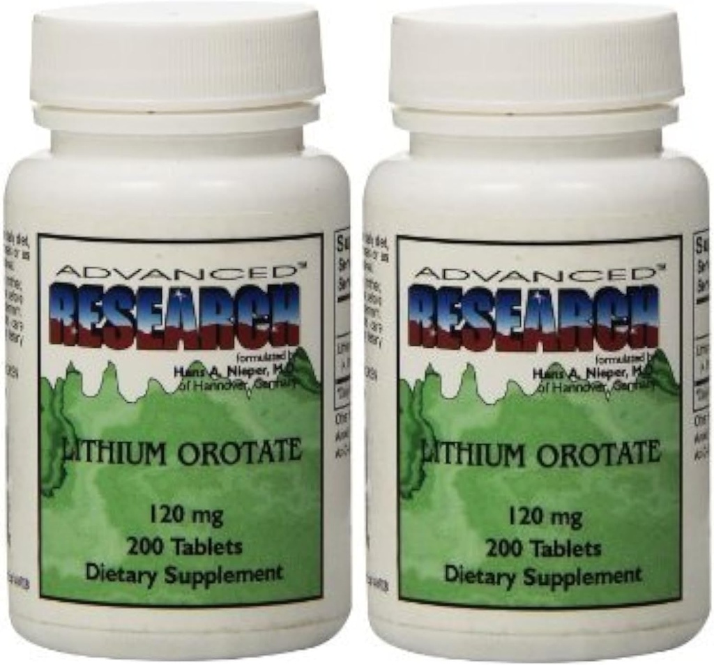NCI Advanced Research Dr. Hans Nieper Lithium Orotere tabletter 120 mg 200 tabletter (pakning med 2 tabletter)