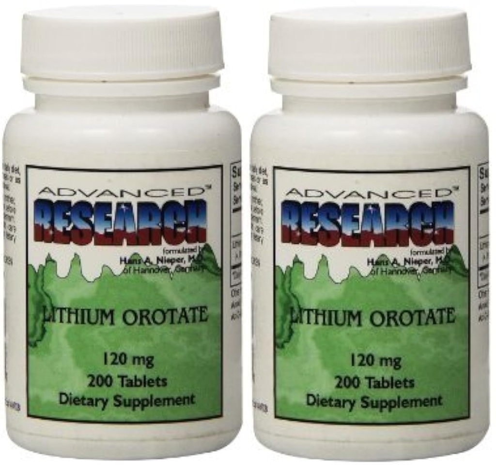 NCI Advanced Research Dr. Hans Nieper Lithium Orotere tabletter 120 mg 200 tabletter (pakning med 2 tabletter)