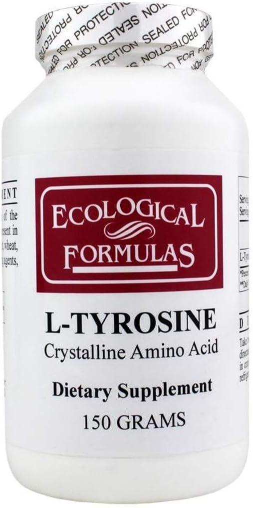 Økologiske formler L- tyrosin Krystallinsk Aminosyrepulver, hvid, 150 Gram