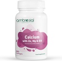AMBROSIAL Calcium Magnesium Zink med D3- vitamin pakning med 1- 60 kapsler