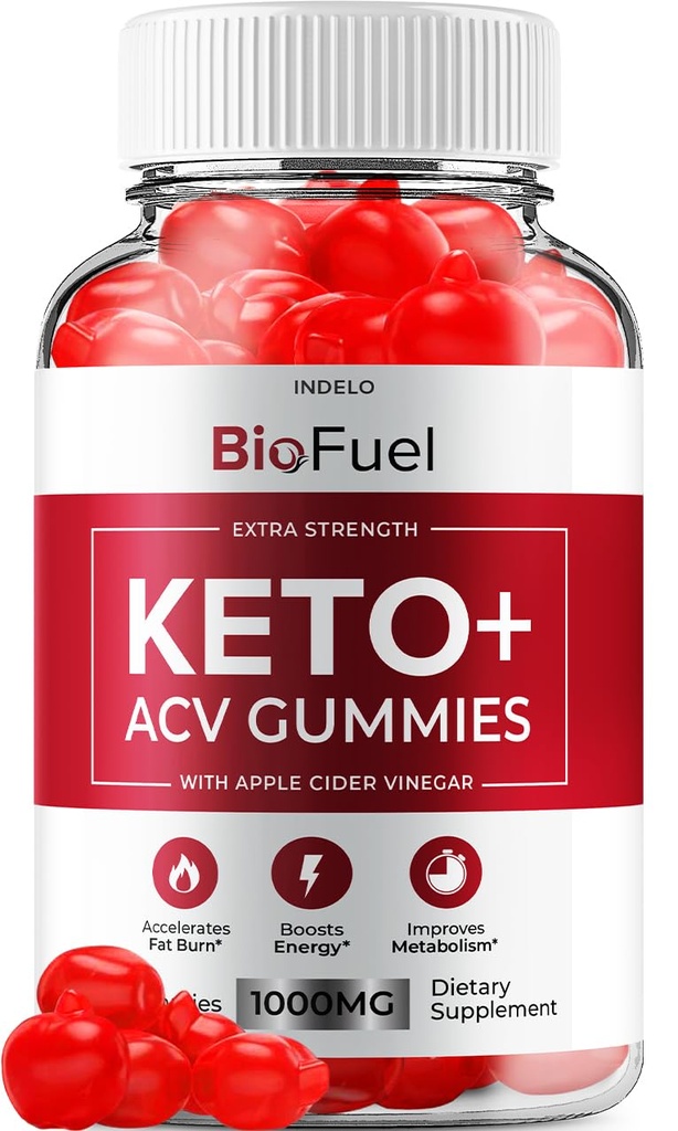 Bio Fuel Keto ACV Gummies - Advanced Formel BioFuel Keto Plus ACV Gummies Apple Cider Vincious Bio Fuel ACV, Vægt Management Gummies Kosttilskud Anmeldelser Mænd Kvinder (60 Gummies)