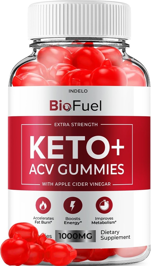 Bio Fuel Keto ACV Gummies - Advanced Formel BioFuel Keto Plus ACV Gummies Apple Cider Vincious Bio Fuel ACV, Vægt Management Gummies Kosttilskud Anmeldelser Mænd Kvinder (60 Gummies)