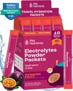 KEY NUTRIENSER Multivitamin Electrolytes Powder Packets - Lækker Passionsfrugt 40 Pack Hydration Packets - Rejse Hydration Powder - Ingen Sukker, Ingen Kalorier, Gluten Free - Made in USA