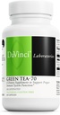 DaVinci Labs Green Tea -70 - Kosttilskud til støtte af immunsystemet, kardiovaskulær sundhed og kolesterol sundhed - Med grøn te ekstrakt - Afkodet - Glutenfri -60 vegetariske kapsler