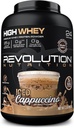 Revolution Nutrition, High Whey, Protein Powder 2LB, Whey Isolate, Gluten Free, Lean Muscle Mass for Mænd & Kvinder, 25g Protein Per Scoop, 908 g, 24 Servering (Iced Cappuccino, 2 Pund)
