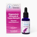 Oriel flydende Magnesium Drops Menosea, Rapid Absorption, Gratis Ion Magnesium, Mineraler og 78 trace elementer, understøtter menopause wellness, fremmer balance, Well- Being, Afslapning, 30ml, 30- Day Supply