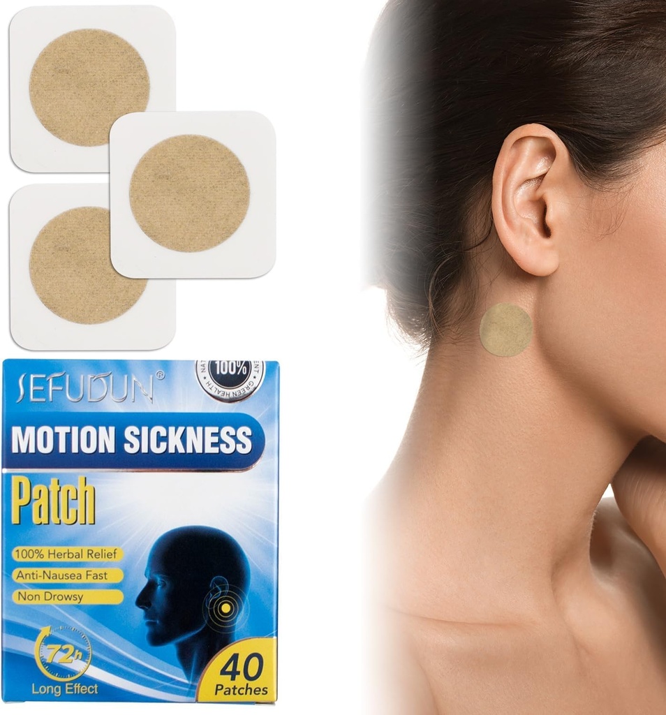 Bag The Ear Motion Sygdom Patches for Cruise. Pakke 9520 Beige Sea Sygdom Patches for Cruise, Flyvning, bil. Anti Motion Sygdom Patch Bag Øre. Seasick Patch