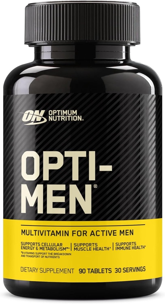 Optimal ernæring Opti- Mænd, C-vitamin, zink og D-vitamin, E, B12 for immunsupportmænd Daily Multivitamin Supplement, 90 Greve (Packaging May Vary)