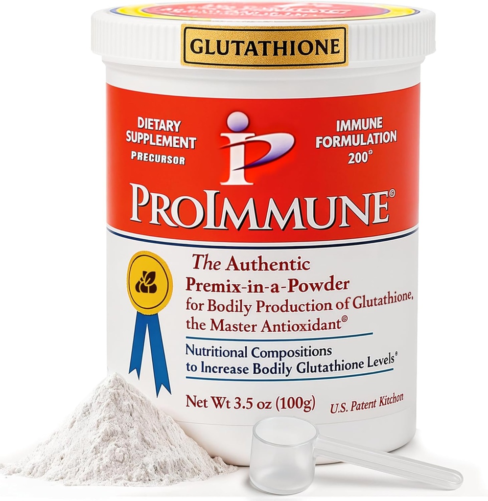 Glutathion Supplement 2 Måned levering af Glutathion Powder Precursor - Proimmun immunforsvar Formulering 200 ® til kraftfuld immunstøtte - Doctor- Formuleret antioxidant Complex, 62 Servere