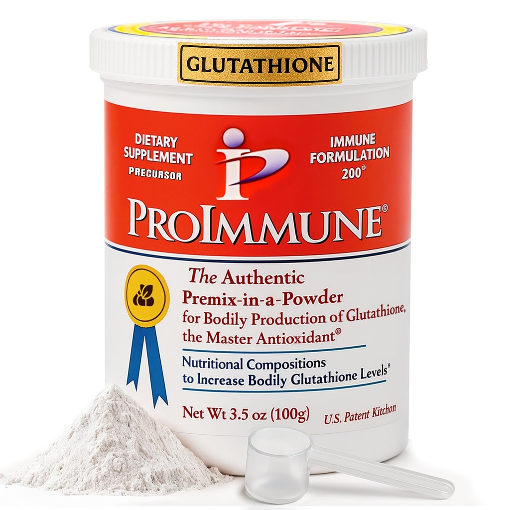 Glutathion Supplement 2 Måned levering af Glutathion Powder Precursor - Proimmun immunforsvar Formulering 200 ® til kraftfuld immunstøtte - Doctor- Formuleret antioxidant Complex, 62 Servere