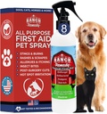 Sår Healing Aid & Itch Relief Spray til hunde, Katte, Heste, Sikker for alle dyr - Alle naturlige - Udslæt, Bider, Burns & Hot Spot Behandling - Hud Irritation & Allergier Solution (8oz)