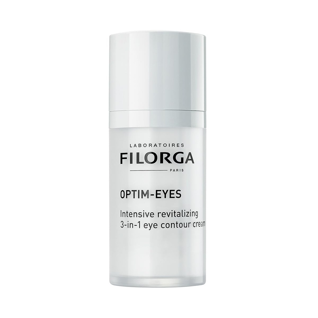 Filorga Optimal-Eyes Eye Cream, Revitalizing 3- in-1 hudbehandling for hurtig reduktion af mørke cirkler, Wrinkles & Puffiness Omkring øjnene, 0,5 fl. oz.