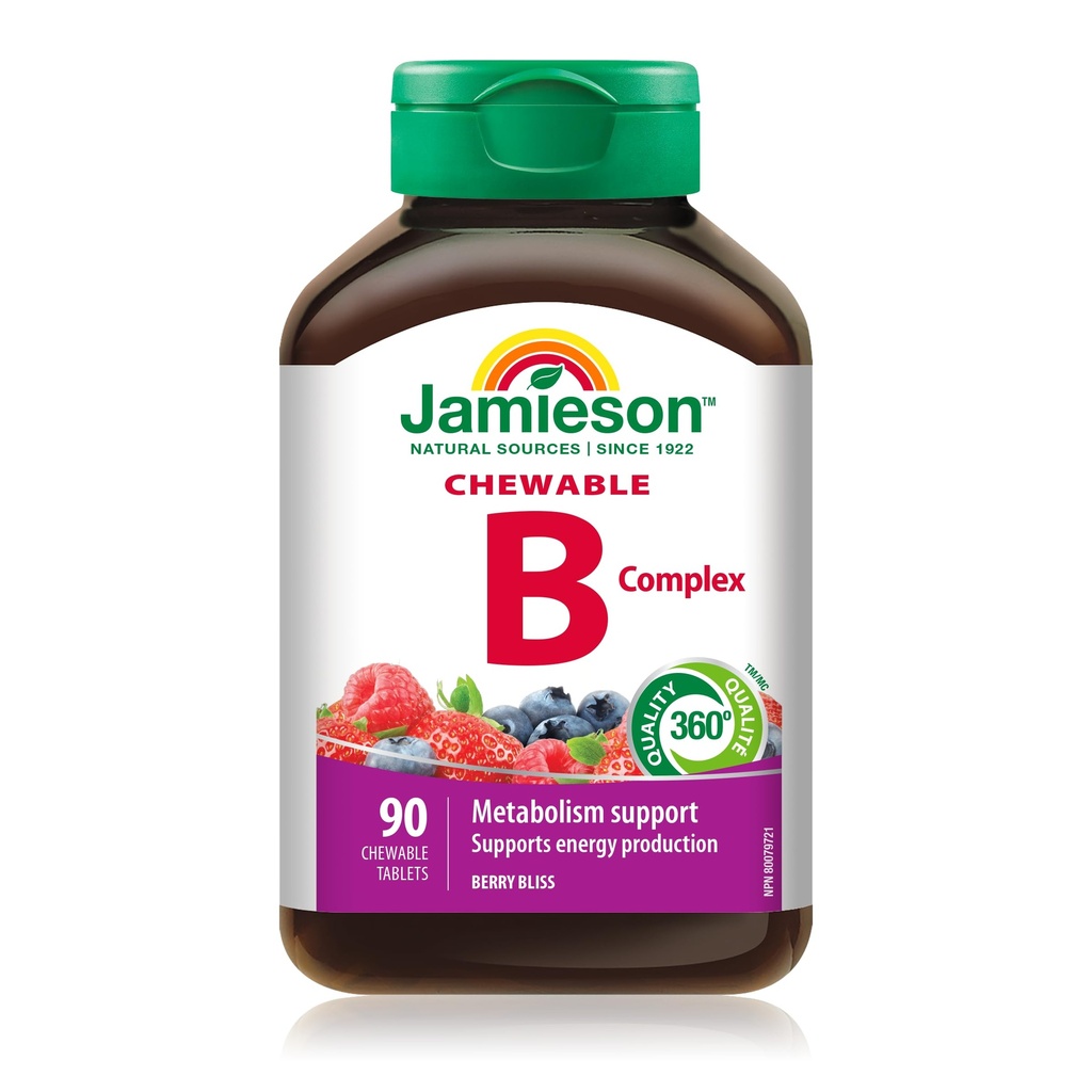 Jamieson Lækker Chewable Formel B Complex Berry Bliss 90 tabletter