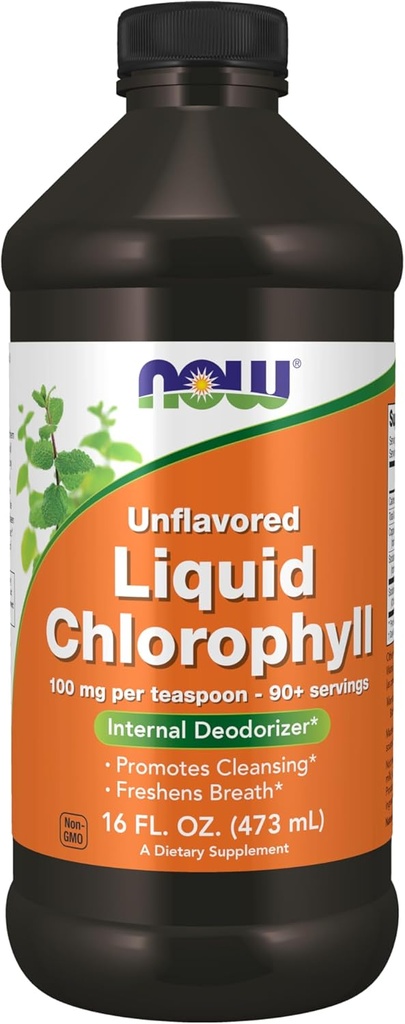 Now Foods Supplements, Unflavored Chlorophyll Liquid, 100 mg per Teaspon, 16 fl. oz.