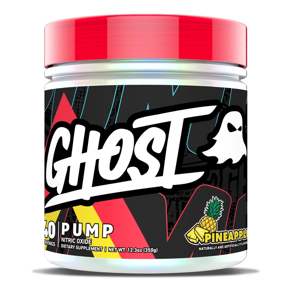 GHOST pumpe nitrogenoxid pulver, pineapple - 40 Servering - Sukker- Free & Stim- Free Pre- Workout Kosttilskud - L- Citrullin, Arginin Nitrate & L- Glutathione - Soy & Gluten- Free, Vegan