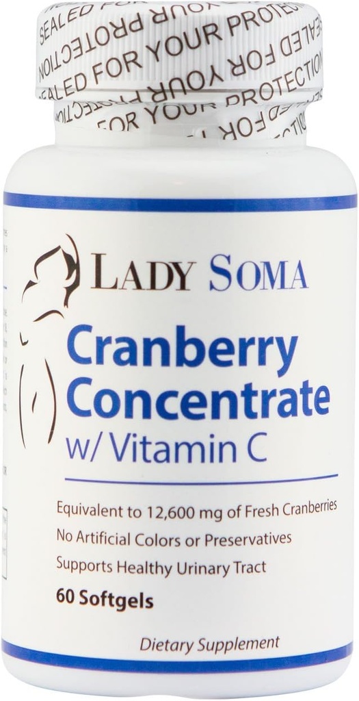 Lady Soma Cranberry UTI Defense med C-vitamin - 60 Softgels
