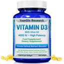 D3- vitamin 4000 IE Kosttilskud til fremme af sund bone - og immunfunktion, easy- to- Swallow 360 Softgels
