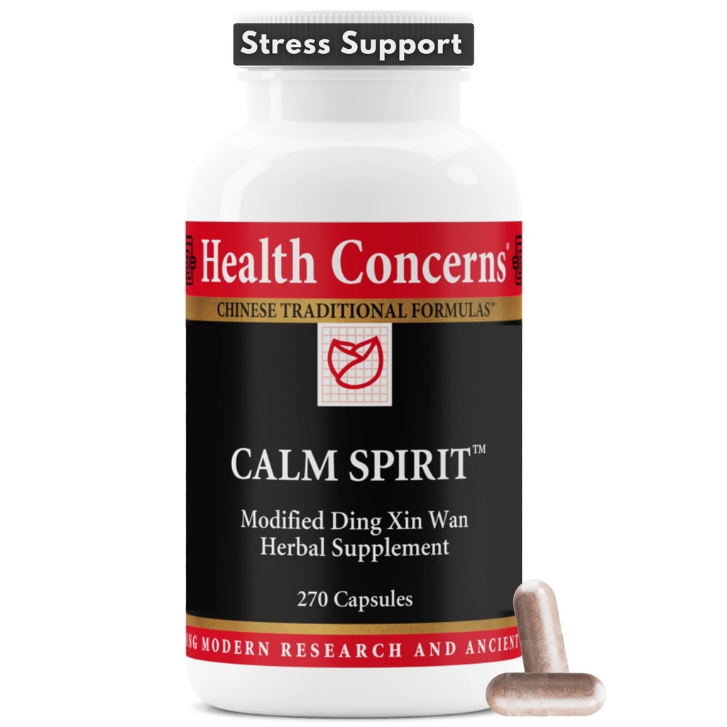 Sundhed Bekymringer rolig ånd - Stress Relief supplement med kinesisk urtebind - Understøtter rolig mad, & følelsesmæssig wellness - Magnesium Glycinate & Hawthorn ekstrakt - 270 kapsler