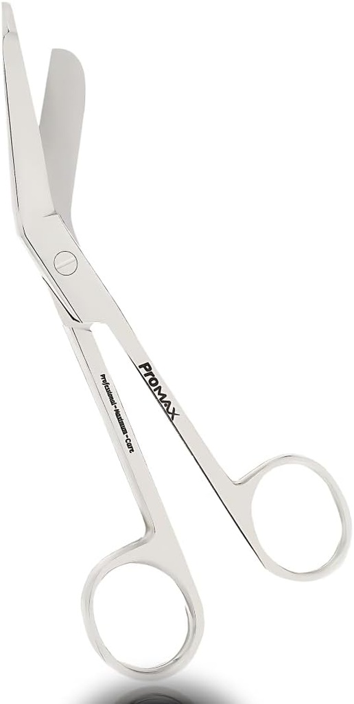 ProMaxCare 5.5 Inch Trauma Shears for Nurses - Lister Bandage Scissors Veterinary - Medical Shears for Nurses, Surgical & EMS Use (Silver)