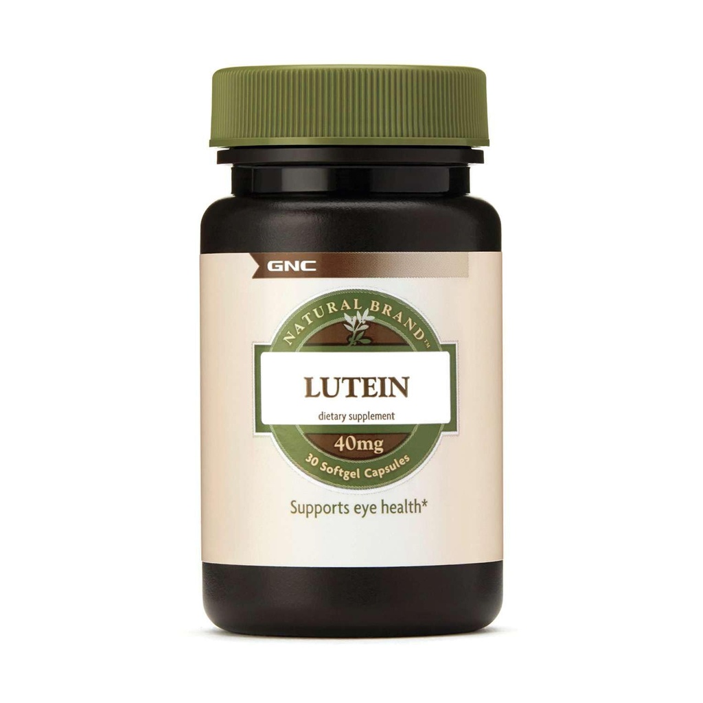GNC Natural Brand Lutein 40mg, Understøtter Eye Health, 30 Softgels