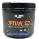 "Optimeret" Blue Razz Pre- Workout Pulver / Massive Pumper / Øge Muskelmasse, Styrke & Focus / Beta alanine + L- Citrulin + Betain Vandfri + Creatin + Koffein + Koffein Vandfri / 30 Servering