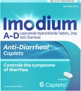 Imodium A- D Diarré Relief Caplets med Loperamid HCl, Anti- Diarré Medicin til at hjælpe med at kontrollere symptomer på Diarré På grund af akut & rejsendes Diarré, HSA / FSA Egnet, 6 ct