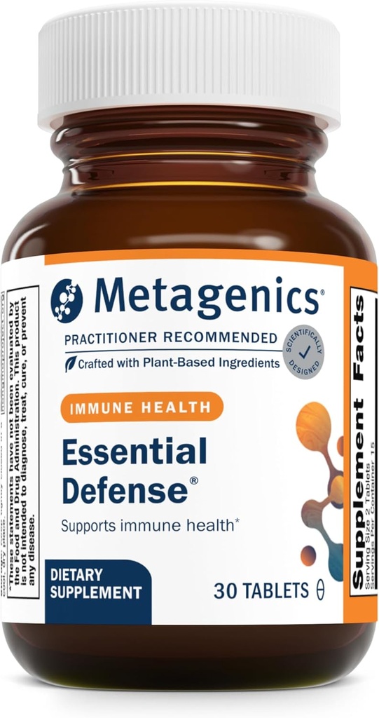 Metagenics Essential Defense - Immune Support* - Traditional Chinese Ingredients - Supplement with Licorice Root Extract, Ginger & Isatis - Non-GMO, Gluten-Free & Vegetarian - 30 Tablets