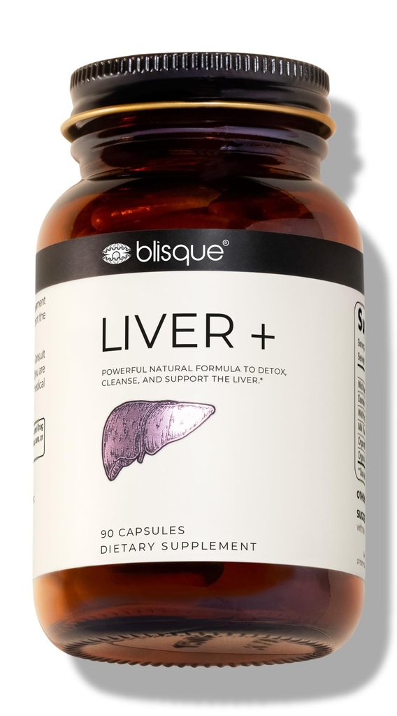 Blisque - Lever Complex supplement til Detox, Rengøring, og reparation af leveren 124; Læge godkendt 124; Naturlige ingredienser • 124; Mælk tidsel, Mælkebøtte, og Burdock Root • 124; 90 Kapselpiller
