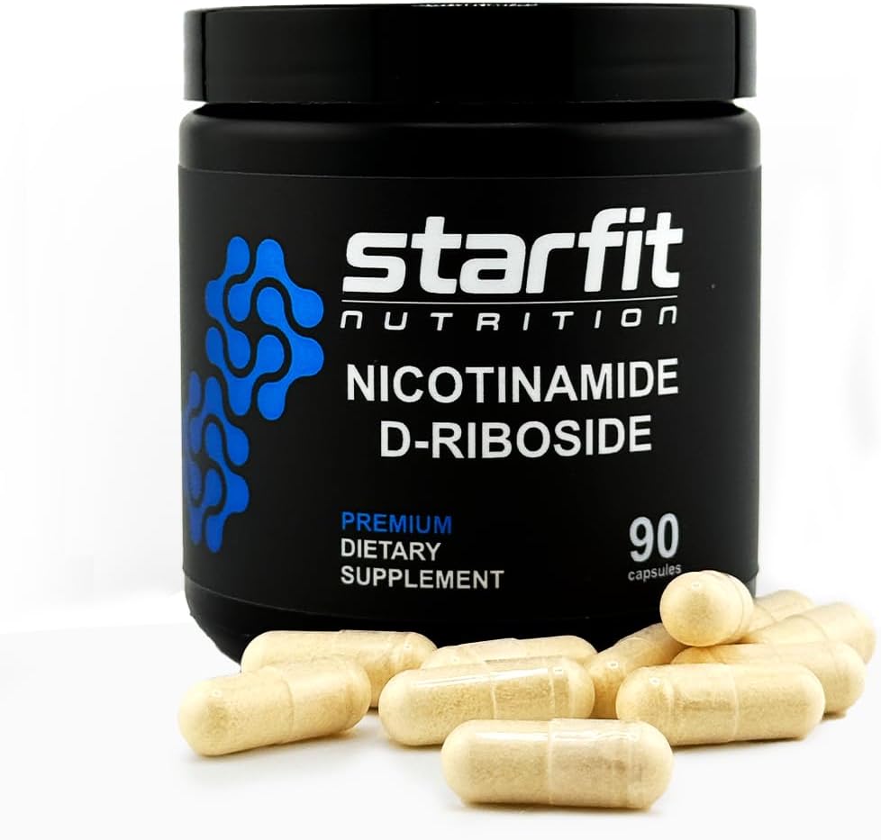 STARFIT - Nicotinamid D- Riboside, Booster NAD +, Energy & Focus supplement, Anti- Aging Cellular Support, 90 kapsler