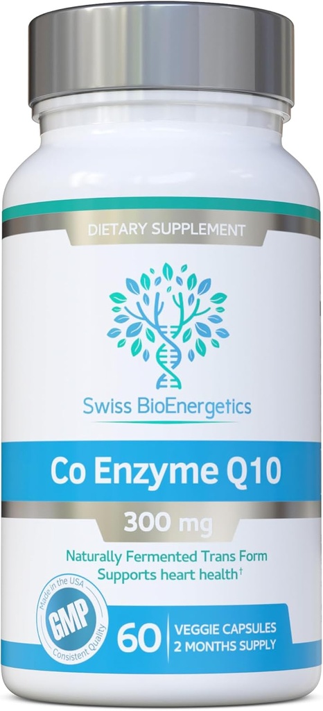 Co Enzyme Q10 CoQ10 300mg 60 kapsler - Superior naturligt Fermenteret Trans Form
