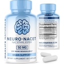 Neuro NACET - 60 kapsler, N- Acetyl Cysteine Ethyl Ester - 20x mere Biotilgængelig Glycine NAC supplement N- Acetyl Cysteine Selenium, 10x Glutathione Boost til hjerne og lung Support af MaxLife Naturals