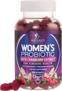 Probiotika til kvinder Gumier med Cranberry - 6 Premium Strops til PH Balance, fordøjelsessygdomme, vaginal & immunforsvar, 3 milliarder CFU, kvinders Probiotiske Gummy til feminin sundhed - 120 Gummies