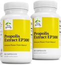 Terry naturligt Propolis Extract EP300 - Øvre luftveje og immunsystem Support - Child & Voksen Supplement med Bee Propolis Extract - 60 kapsler, 2 pakke