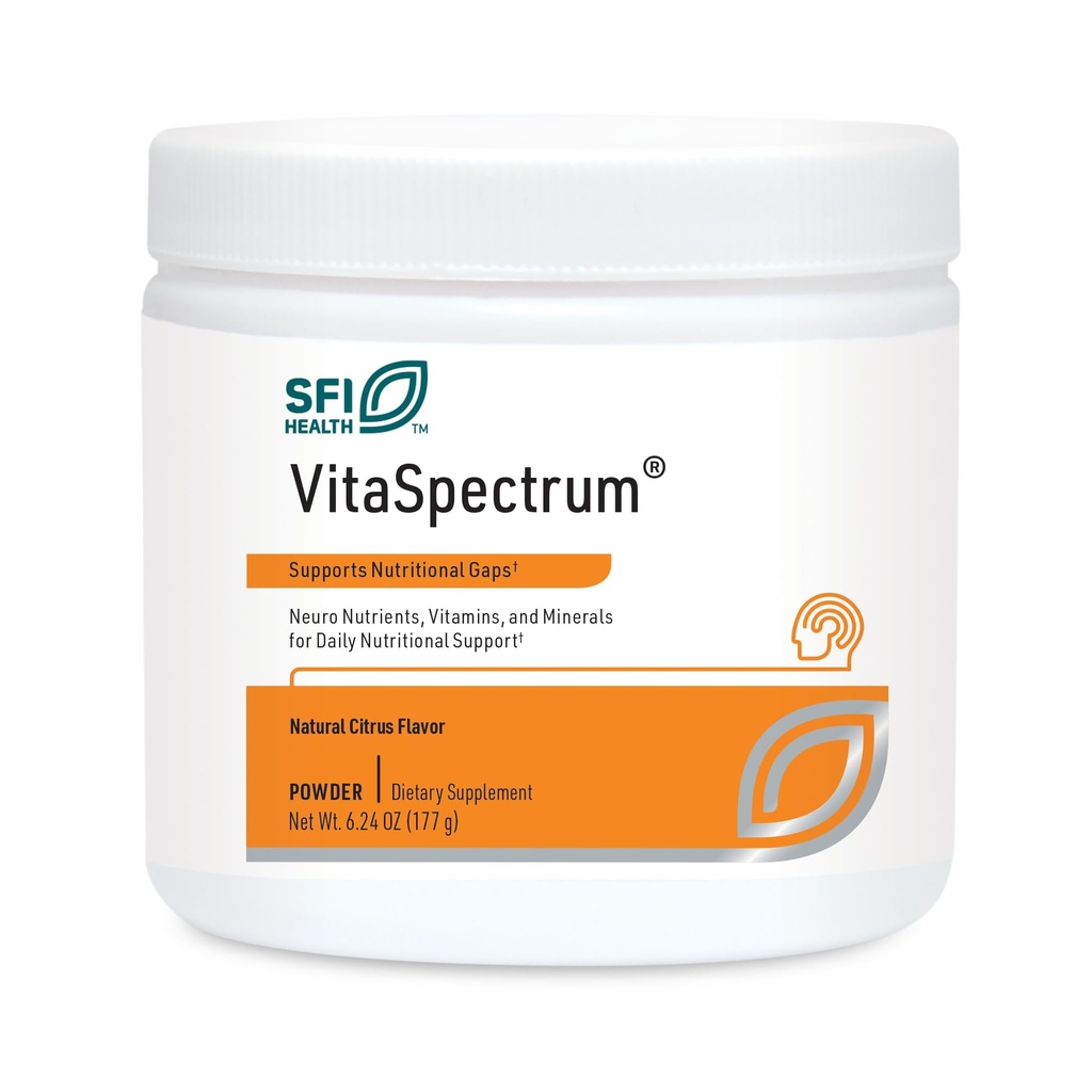 Klaire Labs SFI Health VitaSpectrum Powder for Kids - Daily Children 's Multivitamin / Mineral med 23 essentielle næringsstoffer - Citrus Flavor - Ingen kobber, jern, Gluten eller Casein (30 Servere, 171 Bedste)
