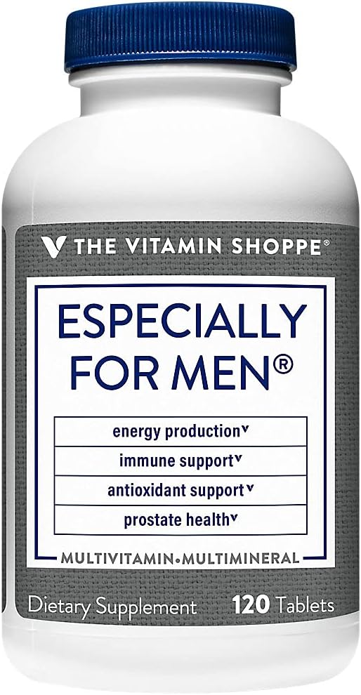 Den Vitamin Shoppe Især for mænd Multivitamin, Nutrient 's & Urter til mænds Wellness, Antioxidant, der understøtter energiproduktion, Immunitet og prostata sundhed (120 tabletter)