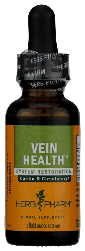 Herb Pharm Vein Health Liquid Herbal Formel for cardiovaskulær og kredsløbssystemsupport, 1 Fl Oz