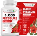 Blood Pressure Support & Heart Health Cardiovaskulær Supplement W / Hawthorn, Hibiscus. Støtte af nitrogenoxid til normal blodtryksstøtte W / vitamin B12 & folsyre. Hvidløg kosttilskud. 90 CT