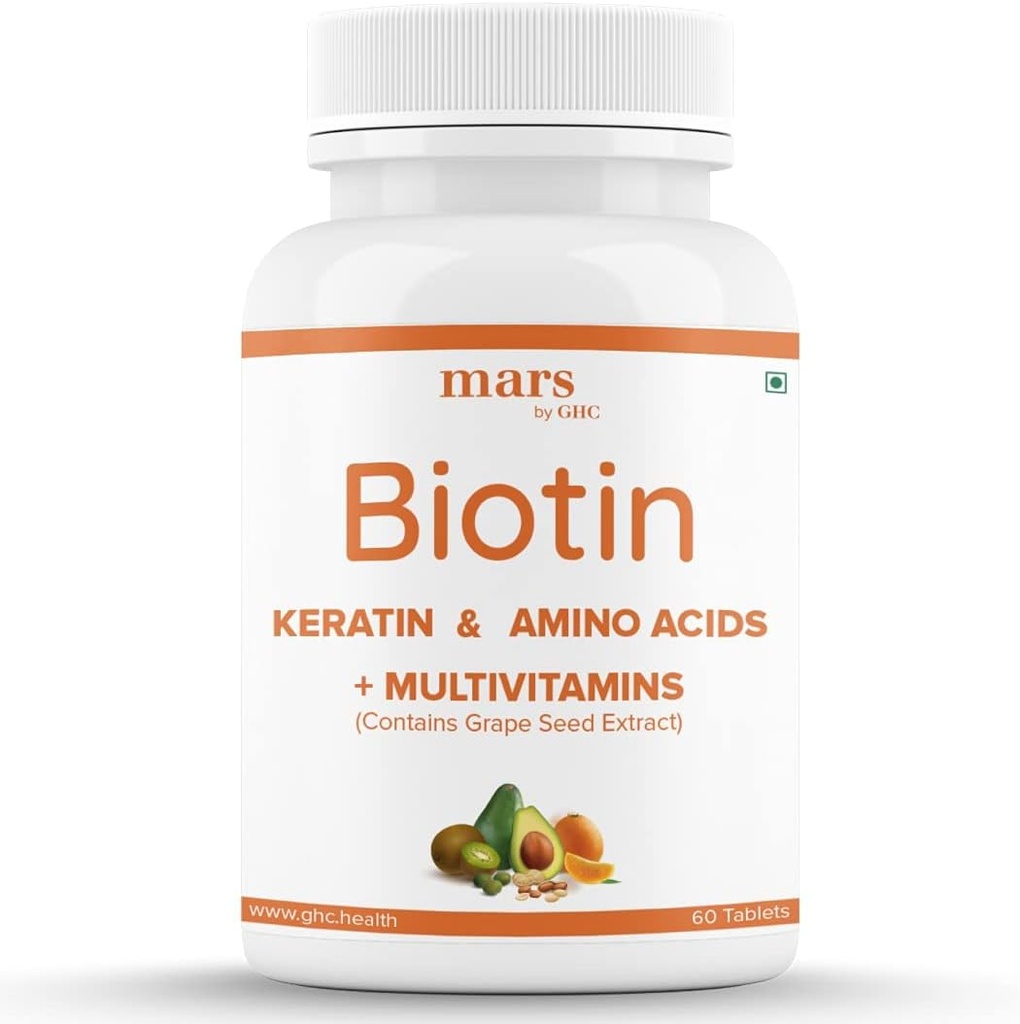 Beard Biotin, Promoes Strong & Thicker Beard Growth, drevet af vitamin A, E-vitamin, vitamin B7, Keratin & Aminosyrer