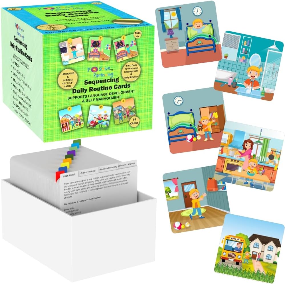 Sekvensen for børn Daily Routine Cards Taleterapi Materiale Social udvikling og vurdering Bygning for børn ABA Terapi Materiale Taleterapi Spil Engelsk Sprog Tosprogede arbejdstagere ESL