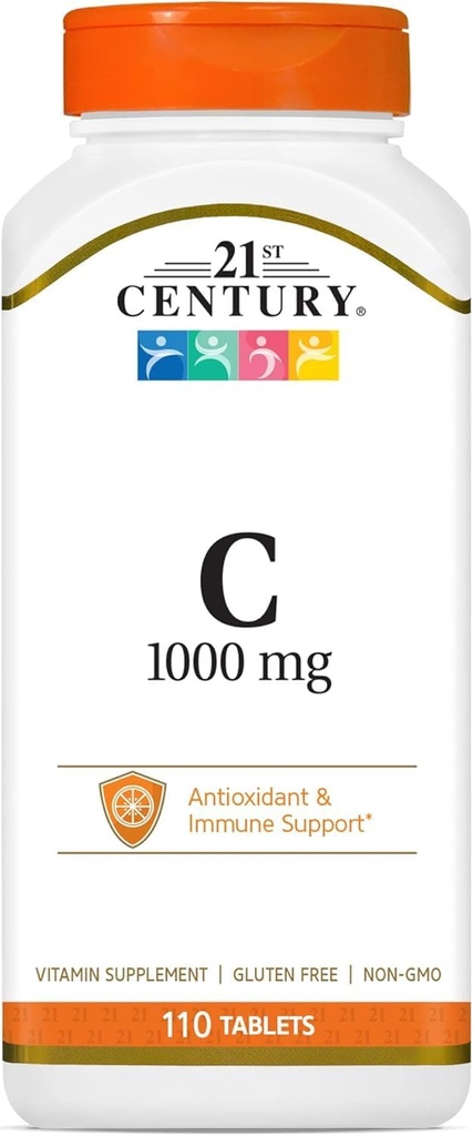 21. Century C 1000 mg tabletter 110 Tælling