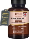 Lions Mane Mushroom Supplement 7 mg med vitamin B1, B6, B12 & Black Pepper - 180 Super Strength Vegan Tablets med 50% polysaccharider (ikke pulver eller kapsler)