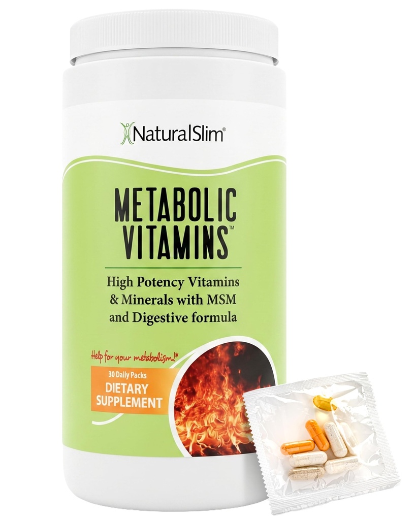 NaturalSlim metaboliske vitaminer, Multivitamin til kvinder & mænd, understøtter energi, Metabolisme og ernæring Absorption med fordøjelsesenzymer, Kvinder Multivitamin med B- Complex & Niacin 1 Pack