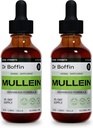 Mullein Leaf Liquid Extract 2 Fl Oz (Pack of 2) - Extra Strength- 124; Advanced Formel - Natural Supplement Liquid Tincture - Lung Cleanse and Detox - Respiratory Health and immun Support Drops