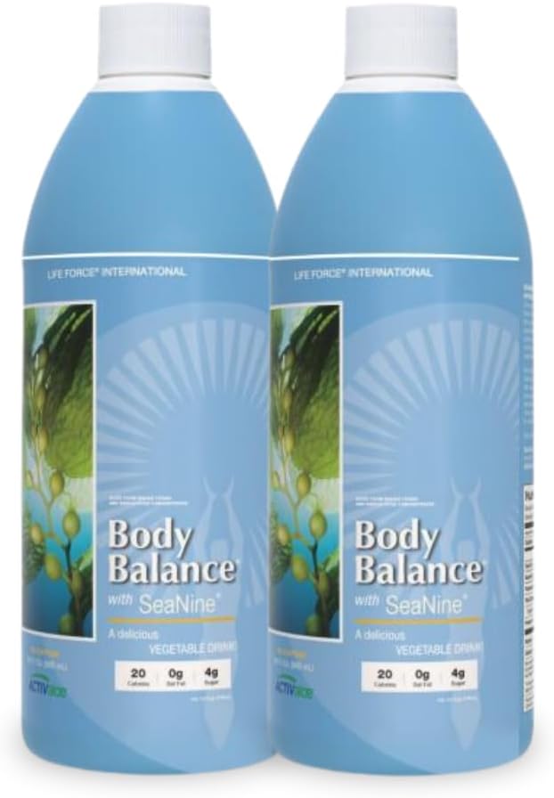Youngevity Body Balance Land & Sea Plant Based Nutrition - Sea Grøntsager, Kelp, Nori, Honning, Aloe Vera, og mere - 75 + Næringsstoffer w / vitaminer, mineraler, aminosyrer - (32 Fl Oz) (2)